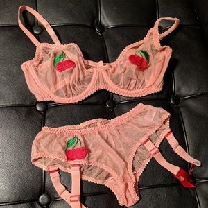 🍒 Agent Provocateur Pinup Cherry Lingerie Set